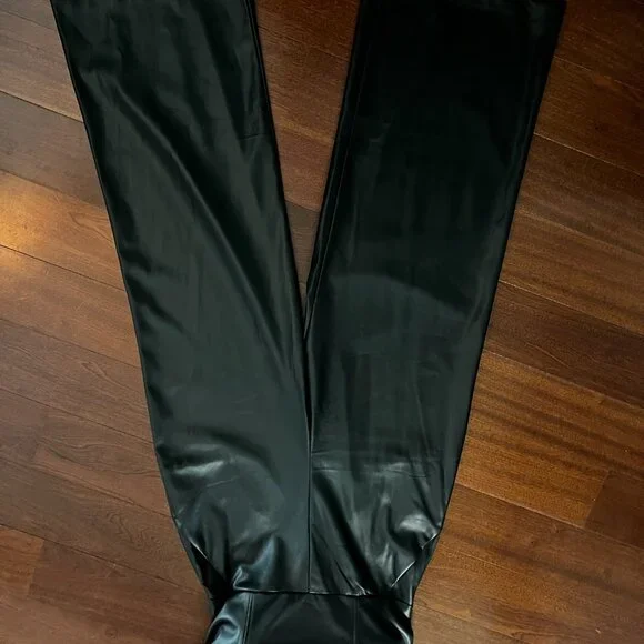 Vegan Leather Strapless Jumpsuit NWOT - Picture 8 of 8